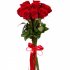 Букет цветов "Из красных роз 80 см под ленту"